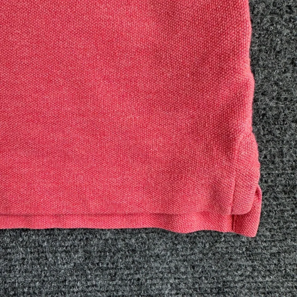 Polo Ralph Lauren Polo Shirt Mens LG Large‎ Pink Long Sleeve Classic Fit Pique
